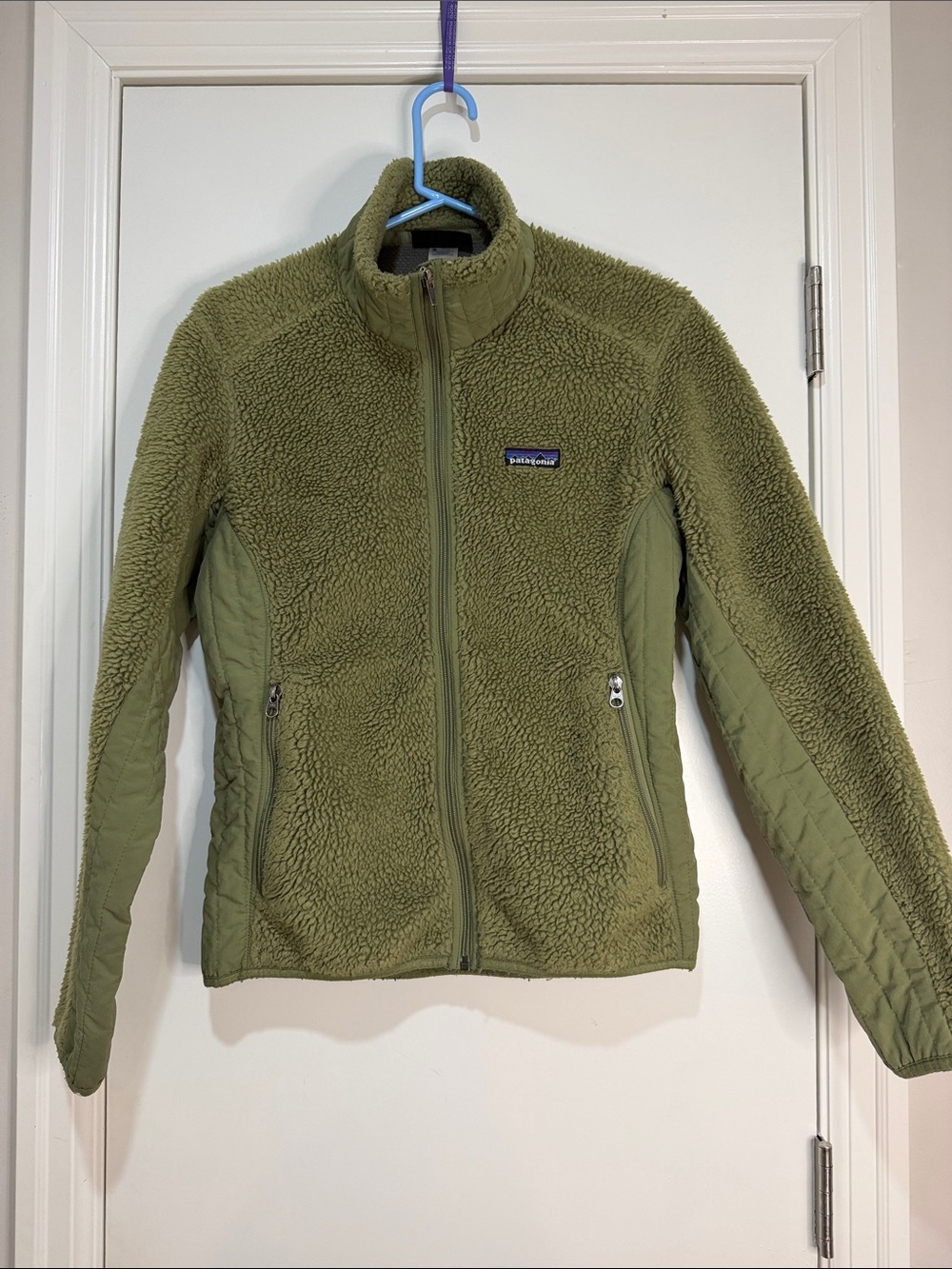 Patagonia Olive Green Sherpa Fleece Jacket
